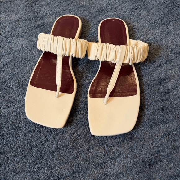 STAUD Shoes - Staud Cream Women's Sandals